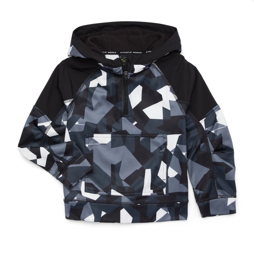 Athletic Works Boys Tech Fleece Quarter Zipper Pullover NWT